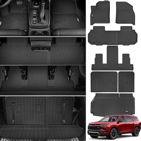 Alfombrillas y maleteros para 2024 2025 Chevy/Chevrolet Traverse 7 ...