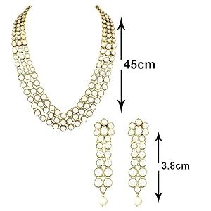 Shining Diva Gold Plated Traditional Jewellery Kundan Pearl Necklace ...