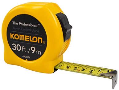 Komelon 4930Im The Professional 30-Foot Inch/Metric Scale Power Tape Yellow