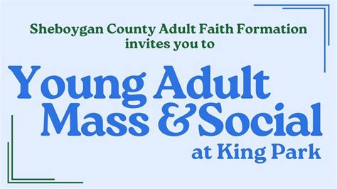 Young Adult Mass & Social , General King Park, Sheboygan, 27 April 2024 ...