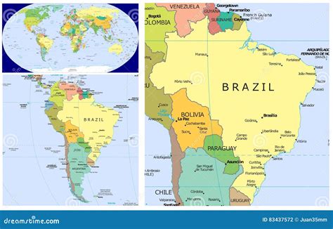 World Map Brazil 的图像结果