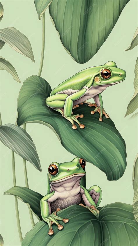 Wallpaper frogs amphibian wildlife reptile | Premium AI-generated image