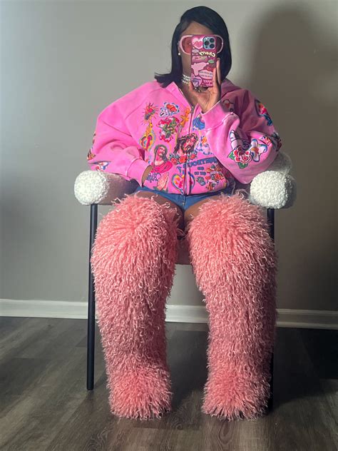 NEW Fluffy Thigh High Fur Boots – Wyn Luxe