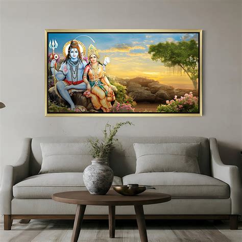 Shiva Parvati Vastu Canvas – Spiritual Wall Art for Home Decor – CIPHER ...
