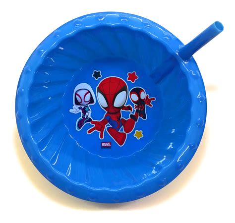Buy Marvel Spidey and His Friends Plastic Sipper Cereal with Straw, 14. ...