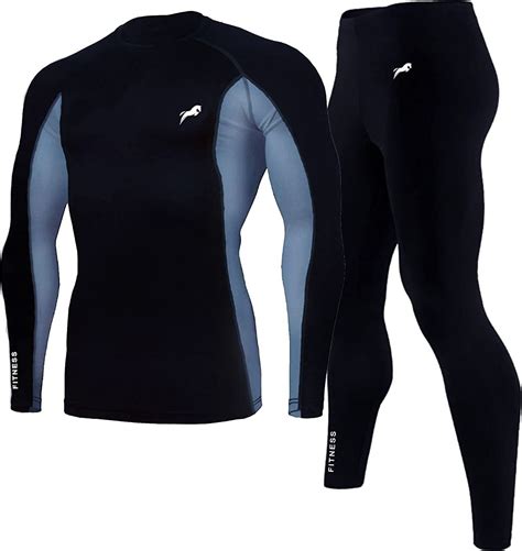 Buy JUST RIDER Men's Sports Running Set Compression Shirt + Pants Skin ...