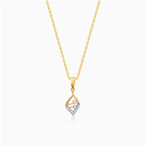 Lab grown diamond Ring| Gold Veil Diamond Pendant – Heer by GIVA