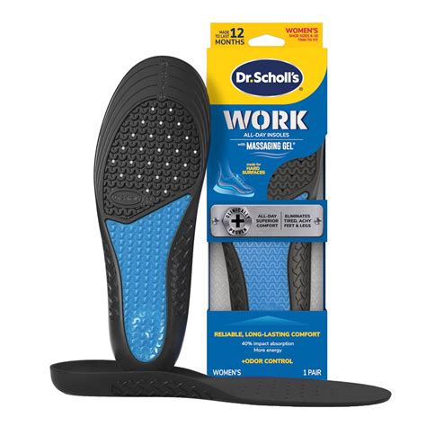Dr. Scholl's Work Massaging Gel Women's Advanced Insoles (1 Pair, Sizes ...
