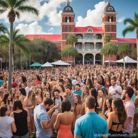 Tampa University Party Scene | Stable Diffusion Online