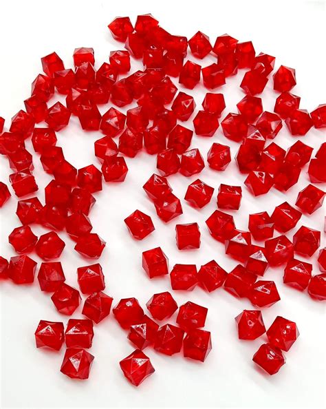 Ishaan Creations Red Crystal Beads Single Color for Crafting Making ...