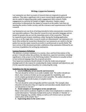 Layman Abstract Example - Fill Online, Printable, Fillable, Blank ...