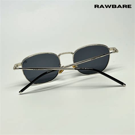 Metal Glint - Silver Black Square Sunglasses - RB2436 - Rawbare — Rawbare