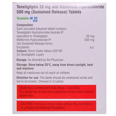Tenebite-M 20/500 Tablet 15's Price, Uses, Side Effects, Composition ...