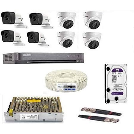 Buy HIKVISION Full HD 5MP Cameras Combo KIT 8CH HD DVR+ 6 Bullet ...