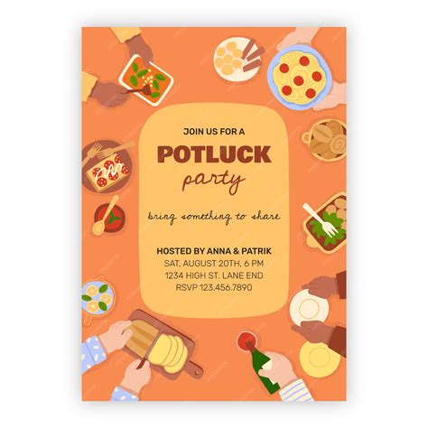 Office Potluck Invitation Wording Samples