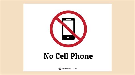 No Cell Phone Sign [Print Ready] - Free Download