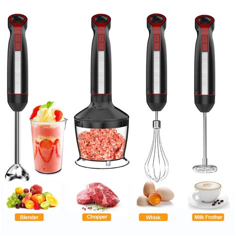 LINKChef Immersion Blender, 20-Speed Hand Blender, 1000W 5-in-1 ...
