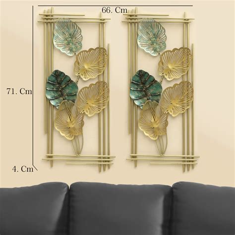 Buy VEDAS Mystical India Metal Set of 2 Flower Wall Accents from Vedas ...