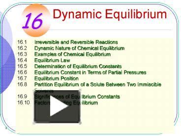 Image result for Dynamic Equilibrium PowerPoint Presentation