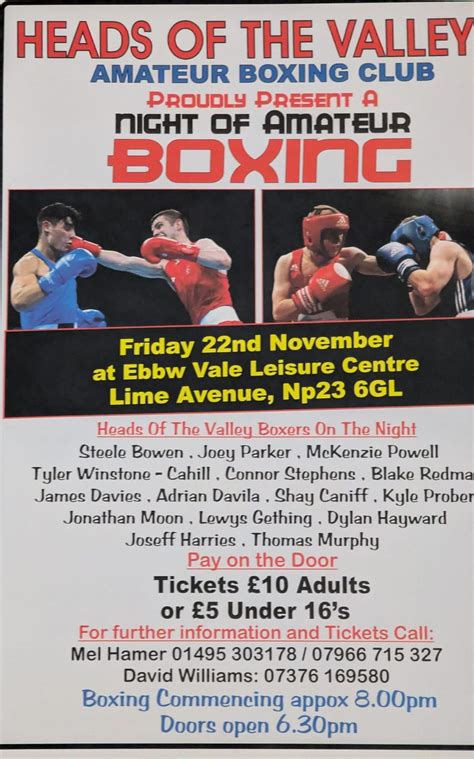 Ebbw Vale Boxing show, Ebbw Vale Sports Centre, 22 November 2024 ...