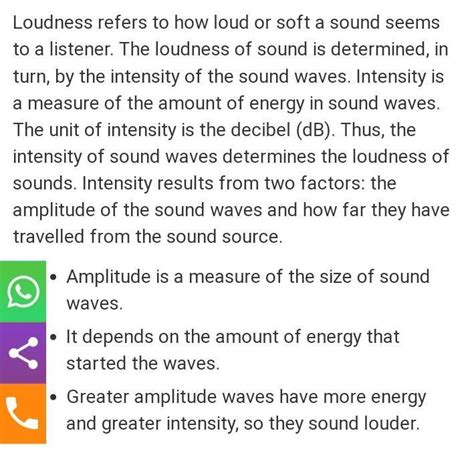 Define loudness and what are the factots affecting on loudness - Brainly.in