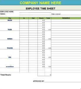 Excel Time Tracking 的图像结果