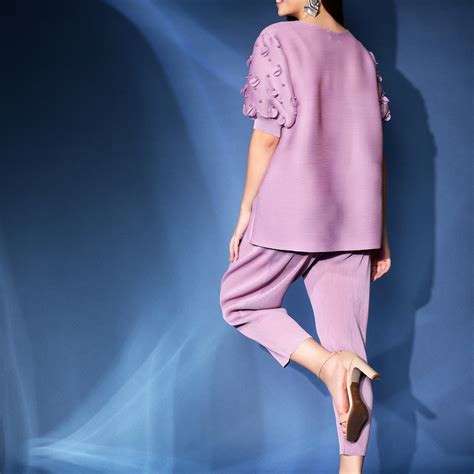 Zen Pleated Co-ord Set | Purple & Lime Green – Shop Now