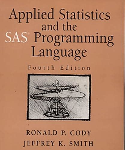 Buy Applied Statistics and the SAS Programming Language Book Online at ...