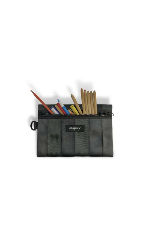Noir Travel Pouch in Rescued Car Seat Belts | Upcycled Pouch – REFASH