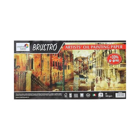 BRUSTRO, Oil Painting Sheet - ARTISTS' | A5 | 18 + 6 Sheets | 300 gsm ...