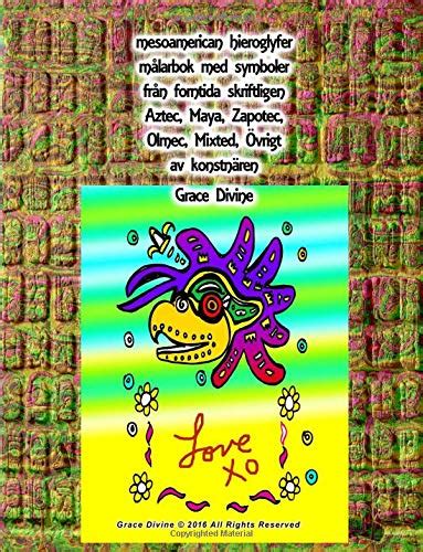 Mesoamerican Hieroglyfer Målarbok Med Symboler Från Forntida ...