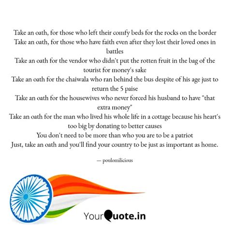 Take an oath, for those w... | Quotes & Writings by Poulomi Mukherjee ...