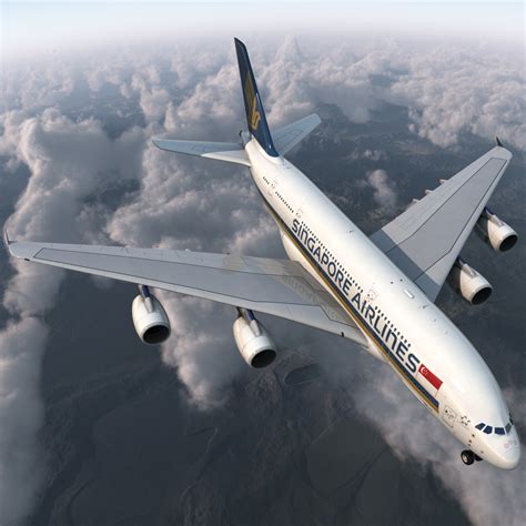 Airbus A380 800 Singapore Airlines 3D model | 3D Molier International