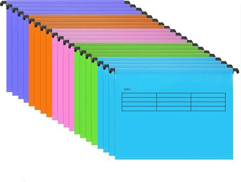 20 Pack A4 Suspension Files, FWEEK Polypropylene Filing Cabinet ...