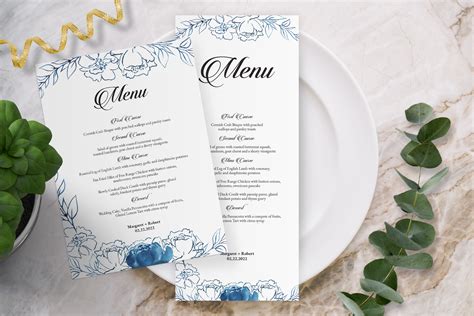 Wedding Menu Card Template (298274) | Card Making | Design Bundles