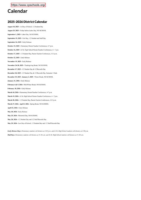 Centreville Public Schools MI Calendar 25-26 Revised pdf - EduCounty