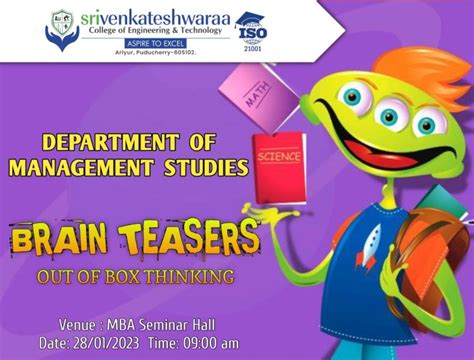 Brain Teaser - Out of Box Thinking ( DOMS Activities) for MBA Student's ...