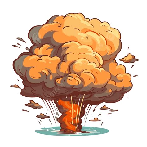 Thunderstorm Clipart Cartoon Illustration Of Explosion On White ...