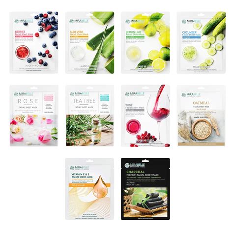 Glossy skin facial sheet mask ( Pack of 10 ) – Mirabelle Korea