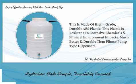 MYNAKSHA Plastic Water Dispenser with Tap