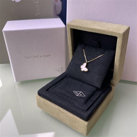 Van Cleef & Arpels Sweet Mother of Pearl Alhambra Pendant in Butterfly ...