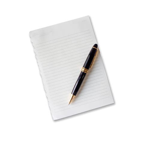 note paper and pen on white background 19885873 Stock Photo at Vecteezy