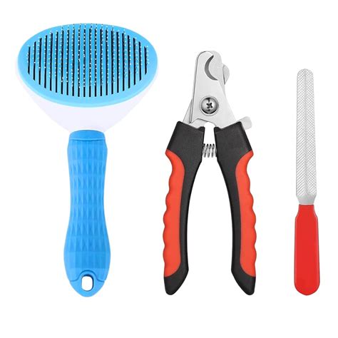 Buy cature Care by Nature Pet Grooming Combo Kit Slicker Brush And Nail ...