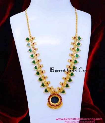 Buy Traditional Gold Design Lakshmi Pendant Haram Three Line Gold Balls ...