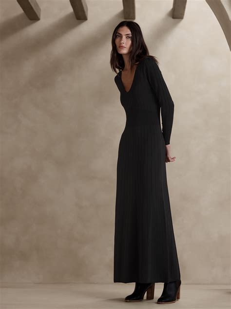Black Maxi Sweater Dress