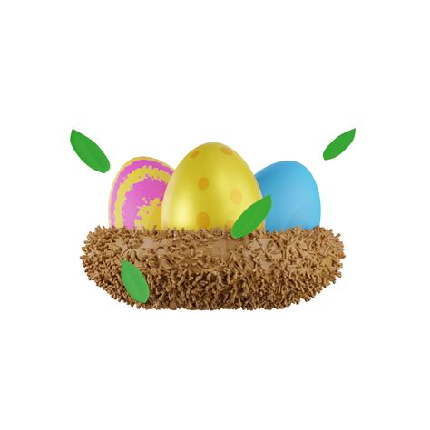 Egg on Nest Easter 3D Illustrations 27125283 PNG