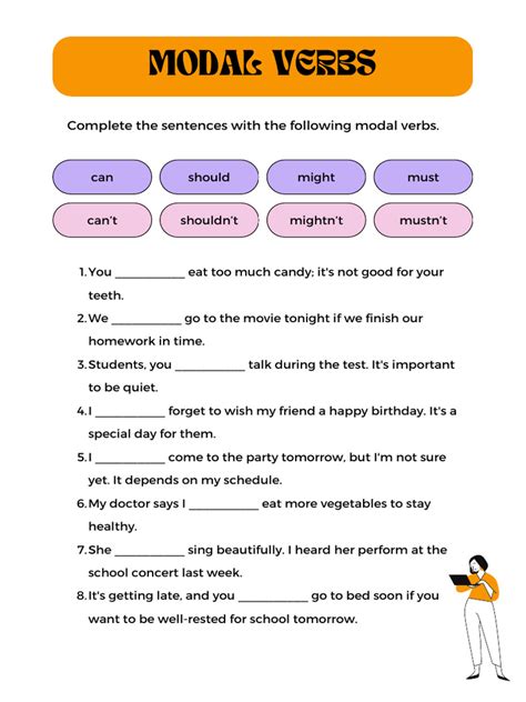 Modal Verbs Worksheet 的图像结果