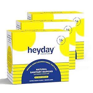 Buy Heyday Rash Free Organic & Natural All Night Long Sanitary Pads for ...