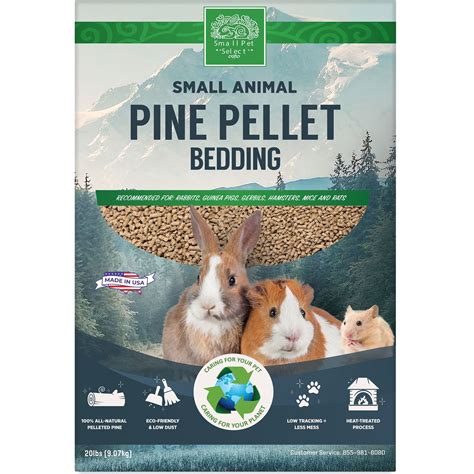 SMALL PET SELECT All Natural Pine Pellet Small Pet Bedding, 20-lb box ...