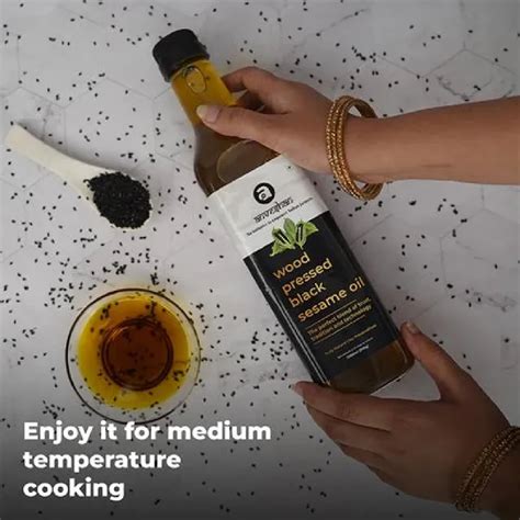 Anveshan Wood Cold Pressed Black Sesame/Gingelly Cooking Oil